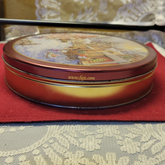Vtg 2010 Nicky Boehmel Applejack Art Partners Figis Candy Christmas Cookie Tin - Picture 6 of 10